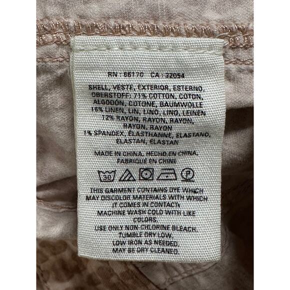 Anthropologie Pants Womens 28 The Wanderer Leopard Crop Mid Rise Skinny Boho - Picture 5 of 10